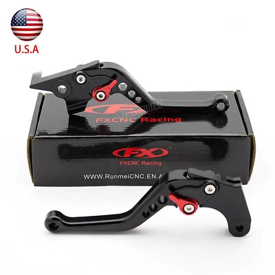 For Yamaha YZF R1 2002 2003 YZF R6 1999 2000-2004 CNC Brake Clutch Levers Black - Image 1 of 4