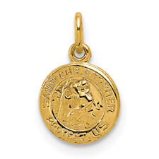 Goldia 14k Yellow Gold Saint Christopher Medal Charm