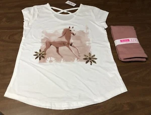 NEW Girls Children's Place Short Sleeve  Legging Outfit Size 14 - Picture 1 of 7