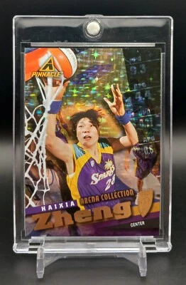 1998 Pinnacle WNBA Arena Collection #33 Haixia Zheng HOF Sparks Sparkle Holo - Image 1 of 2