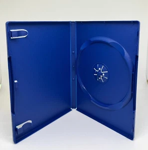 1 Single Blue DVD Case 14mm Spine New Replacement Cover - Afbeelding 1 van 1