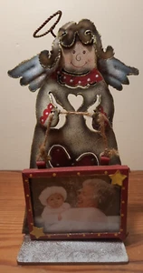 Multi Metal Angel Frame Figurine Holds 2.5x3.5" Photo - Picture 1 of 9