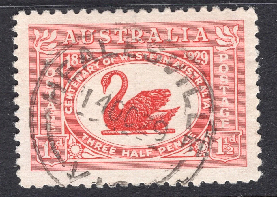 1929 Australia Swan WA Centenary HEALESVILLE VIC - Image 1 of 1