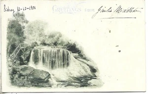 1901 AUSTRALIA  NEW SOUTH WALES GREETINGS WENTWORTH FALLS - Picture 1 of 2