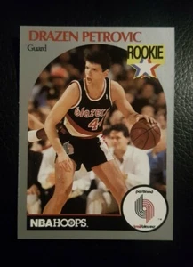 1990-91 Nba Hoops ROOKIE Drazen Petrovic #248 Portland Trailblazers - Picture 1 of 2