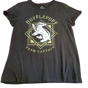 Harry Potter tshirt Hufflepuff Black White Gold size medium unisex - Picture 1 of 8