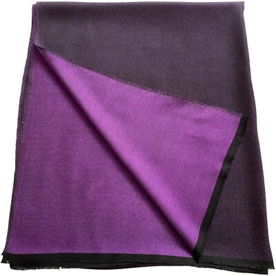 Schwarz & lila Fransen einfarbig nepalesisches Tuch Schal Pashmina Geschenk CJ Apparel