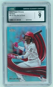 2024 Topps Chrome Strokes #S-22 Elly De La Cruz RC CGC 9 Cincinnati Reds - Picture 1 of 2