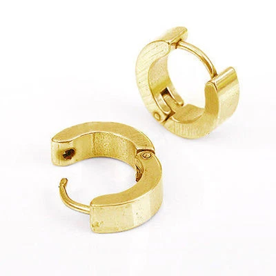 2 PIEZAS Pendientes de aro de acero inoxidable para hombres mujeres Pequeños Aro Huggie Ear Piercings Foto 1 de 4