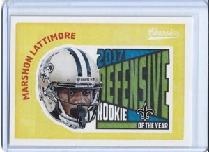 Marshon Lattimore-New Orleans Saints-2018 Classics Award Winners Stickers #3 - Picture 1 of 2