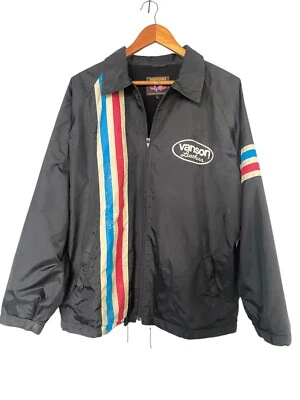 Vanson Leather Motorcycle Cafe Racer Nylon Racing Jacket - Image 1 of 4