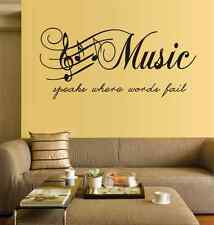 Music Notes Wall Art Sticker, Decal living room UK SH94