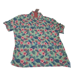 Polo Chaps Everyday Performance uomo XL verde come nuova hawaiana AOP nuova - Foto 1 di 8