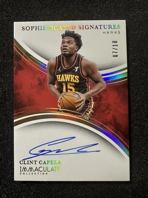 2024-25 Panini Immaculate Clint Capela Sophisticated Signatures Auto Gold 07/10 - Image 1 of 2