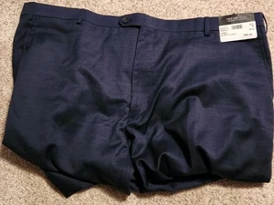 Kenneth Cole Awearness Traje Azul Marino Pantalones de Vestir Talla 46"x32" Nuevo Elástico - Imagen 1 de 9
