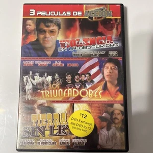 VIOLENCIA EN LA OBSCURIDAD/LOS TRIUNFADORES/ TIERRA SIN LEY - 3 PELICULAS DVD - Picture 1 of 3