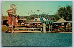 Postal Lake Midway Beech Bend Park Bowling Green Kentucky años 60 autos antiguos - Imagen 1 de 3