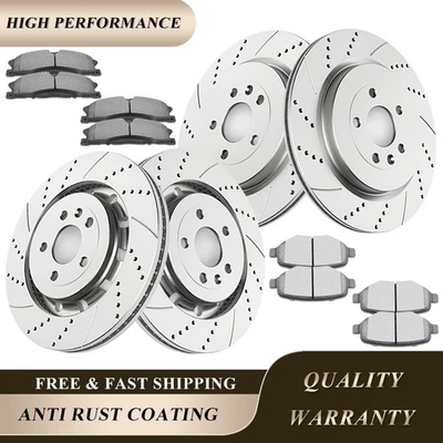 Kits de pastillas de freno rotores discos delanteros traseros para Ford Explorer Flex Lincoln MKS MKT Foto 1 de 4