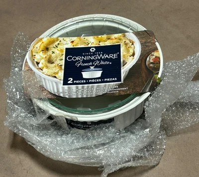 Conjunto de 2 Assadeira OrningWare Branco Francês com Tampa de Vidro – Nova Caixa Aberta - Imagem 1 de 2