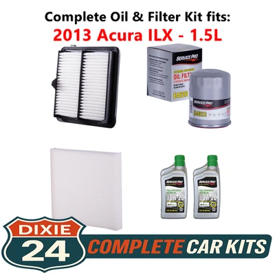 2013 Acura ILX 1.5L Complete Oil, Air & Cabin Filter Kit (0W-20) - Imagem 1 de 4