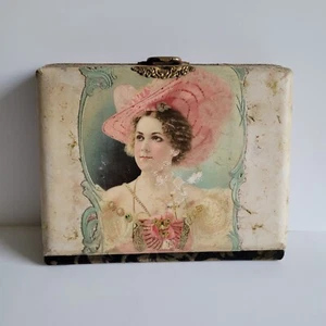Antique Milady Portrait Original Hardware & Stand Photos Included Family Album - Picture 1 of 20