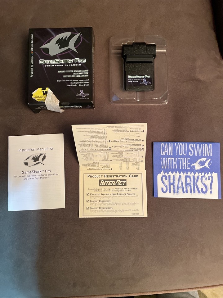 GAME SHARK FOR NINTENDO GAMEBOY & GAME BOY POCKET INTERACT GAMESHARK  ORIGINAL