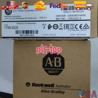 Factory Sealed AB 1769-IQ32 /A CompactLogix 24V DC Input Module US Free Tax - Image 1 of 4