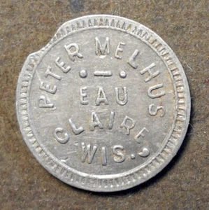 Eau Claire, Wisconsin, Peter Melhus bueno para 5c en comercio. Aluminio, 21 mm, tabla - Imagen 1 de 2