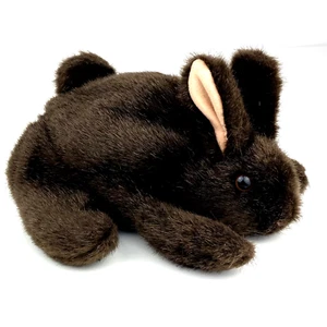 De colección Folkmanis Brown Bunny Rabbit Marioneta Realista Pequeña Cesta de Pascua Peluche - Imagen 1 de 11
