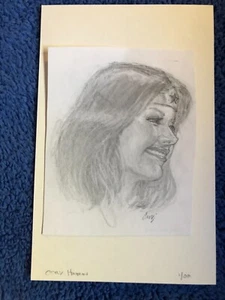 DC Comics WONDER WOMAN pencil headshot by CORY HINMAN - 2006 Art! - Picture 1 of 1