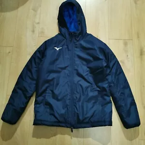 Mizuno Club Jacket Mens M Medium Blue Hooded Full Zip - Picture 1 of 8