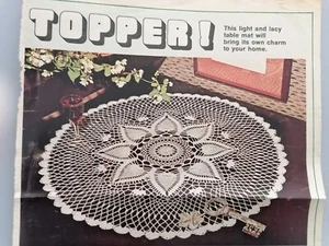 CROCHET TABLE TOPPER to make, 22" diameter - Magazine pullout - Picture 1 of 1