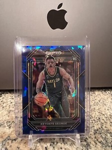 Keyonte George 2023-24 Panini Prizm Draft Rookie Blue Ice /99 #47 Utah Jazz