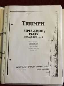 Triumph replacement parts catalogue no.3, 1959 copy, Tiger 100, Speed Twin etc