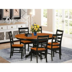 Dining set - 7 Pcs with 6 Wooden Chairs - Picture 1 of 4