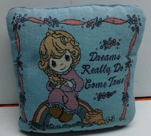 Needle Work Throw Mini Pillow Cushion Art Decor (Dreams Really Do Come True) - Picture 1 of 1