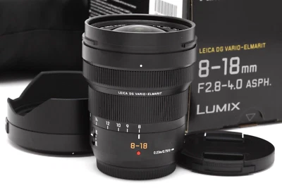 Mint Panasonic Leica DG Vario-Elmarit 8-18mm f2.8-4 ASPH. Lens with Box #47093 - Image 1 of 4