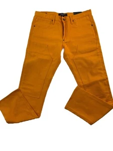 Mens AKOO 100% authentic size 34 Jeans & Color Orange - Picture 1 of 8