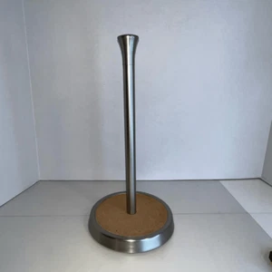 Umbra Brushed Nickel Paper Towel Holder Countertop SlimLine Silver Tone Rack - Picture 1 of 6