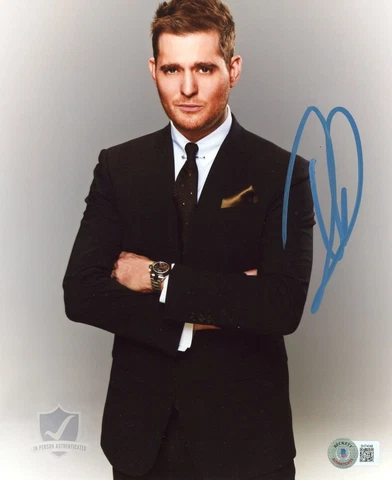Michael Buble Signed 10x8 Photo Beckett Certified BH74048 Cover