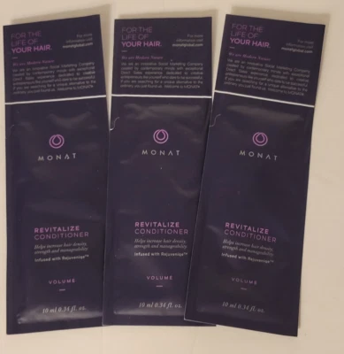 Juego de 3 muestras de acondicionador revitalizante volumen 0,34 oz tamaño de viaje Foto 1 de 4