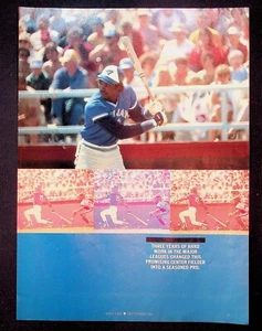 1984 Lloyd Moseby Toronto Blue Jays 2pg Vintage Print Magazine Picture - Picture 1 of 2
