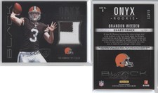 2012 Panini Black Onyx Rookie Materials Prime /49 Brandon Weeden #6 Rookie RC