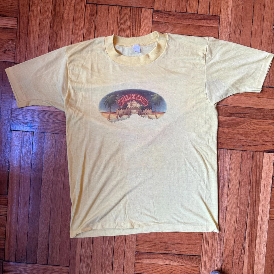 VTG Casablanca Records 70s Disco Tee Shirt L KISS DONNA SUMMER PARADISE GARAGE - Image 1 of 4