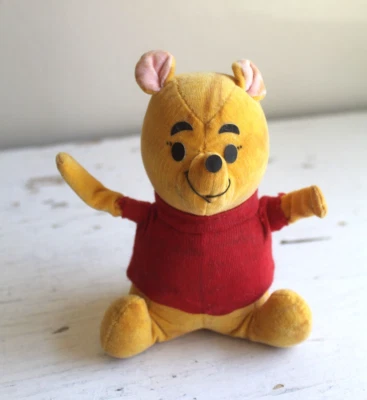 Vintage 60s Disney Winnie the Pooh Bear MCM Yellow Velveteen Sears Plush Toy - Image 1 of 4