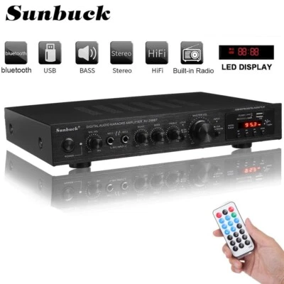 HiFi Verstärker Stereo Amplifier 5 Kanal Digital FM USB Bluetooth Vollverstärker - Bild 1 von 4