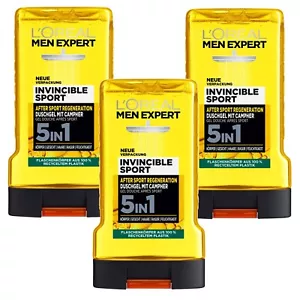3x 250ml Loreal Men Expert Invincible Sport regeneration Campher Duschgel 5in1 - Bild 1 von 7