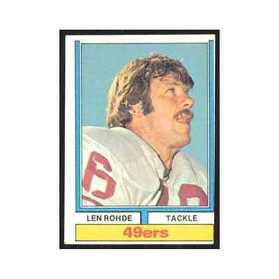1974 Topps Len Rohde 49ers #98 - Image 1 of 3