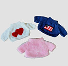 Build A Bear Workshop BABW Sweater American Flag Heart Pink Sparkle Set of 3