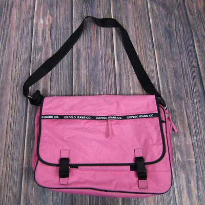 Bolso Mensajero de Hombro Polo Ralph Lauren Rosa para Laptop Oficina Trabajo Foto 1 de 4